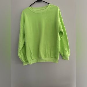 Lime green pullover crewneck